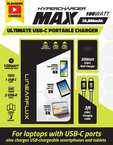 HyperCharger MAX 100W/144W Ultra Series (w/ 30W USB-C WALL CHARGER & 3FT USB-C CABLE)