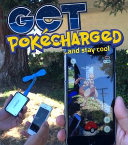 POKECHARGED LithiumCard PRO w/ Apple Lightning connector - includes FREE USB FAN AND LIGHT